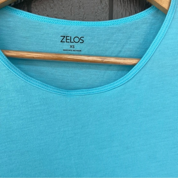 Zelos turquoise asymmetrical active top - Picture 4 of 4